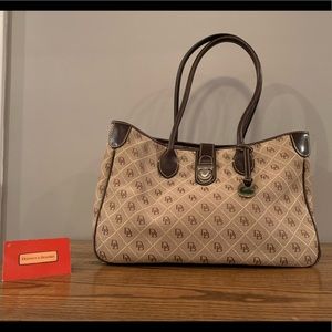 Dooney & Bourke tan and brown tote